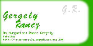 gergely rancz business card